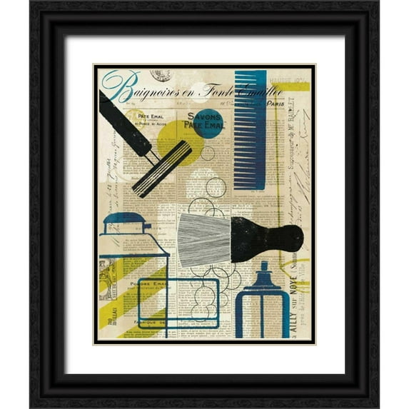 Mullan, Michael 15x18 Black Ornate Wood Framed with Double Matting Museum Art Print Titled - French Spa II