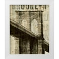 thumbnail image 1 of Mullan, Michael 15x18 White Modern Wood Framed Museum Art Print Titled - Vintage NY Brooklyn Bridge, 1 of 4