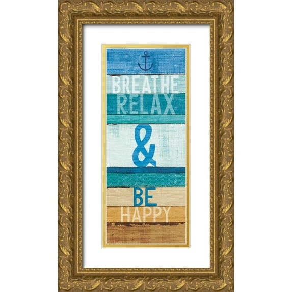Mullan, Michael 15x32 Gold Ornate Wood Framed with Double Matting Museum Art Print Titled - Beachscape Inspiration I