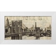 thumbnail image 1 of Mullan, Michael 18x11 White Modern Wood Framed Museum Art Print Titled - Vintage NY Brooklyn Bridge Skyline, 1 of 4