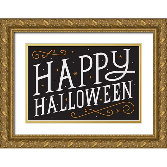 Mullan, Michael 18x13 Gold Ornate Wood Framed with Double Matting Museum Art Print Titled - Festive Fright I