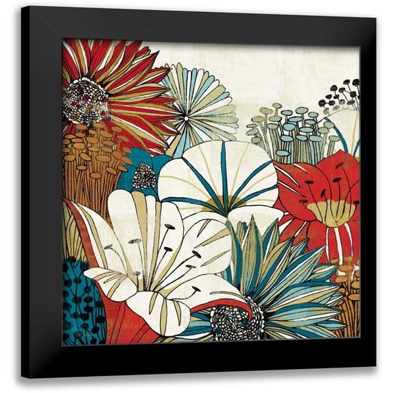 Mullan, Michael 20x20 Black Modern Framed Museum Art Print Titled - Contemporary Garden I