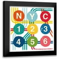thumbnail image 1 of Mullan, Michael 20x20 Black Modern Framed Museum Art Print Titled - New York City Life Subway, 1 of 5