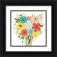 thumbnail image 1 of Mullan, Michael 20x20 Black Ornate Wood Framed with Double Matting Museum Art Print Titled - Seaside Bouquet I, 1 of 4