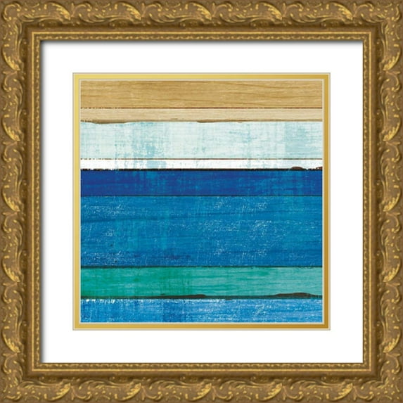 Mullan, Michael 20x20 Gold Ornate Wood Framed with Double Matting Museum Art Print Titled - Beachscape V