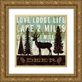 thumbnail image 1 of Mullan, Michael 20x20 Gold Ornate Wood Framed with Double Matting Museum Art Print Titled - Simple Living Deer, 1 of 4