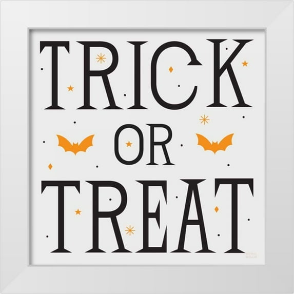 Mullan, Michael 20x20 White Modern Wood Framed Museum Art Print Titled - Festive Fright Trick or Treat II