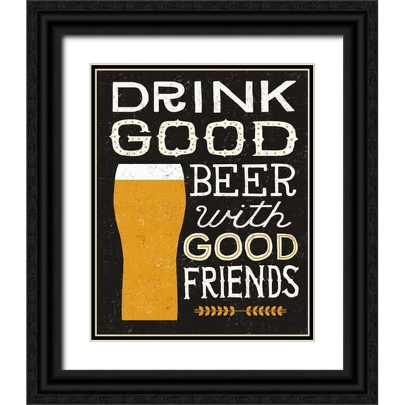 Mullan, Michael 20x24 Black Ornate Wood Framed with Double Matting Museum Art Print Titled - Craft Beer IV