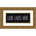 thumbnail image 1 of Mullan, Michael 24x12 Gold Ornate Wood Framed with Double Matting Museum Art Print Titled - Love Lives Here, 1 of 4