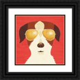 thumbnail image 1 of Mullan, Michael 26x26 Black Ornate Wood Framed with Double Matting Museum Art Print Titled - Beach Bums Terrier I, 1 of 4