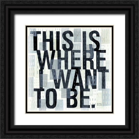 Mullan, Michael 26x26 Black Ornate Wood Framed with Double Matting Museum Art Print Titled - This is Where