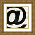 thumbnail image 1 of Mullan, Michael 26x26 Gold Ornate Wood Framed with Double Matting Museum Art Print Titled - Punctuated Black Square V, 1 of 4