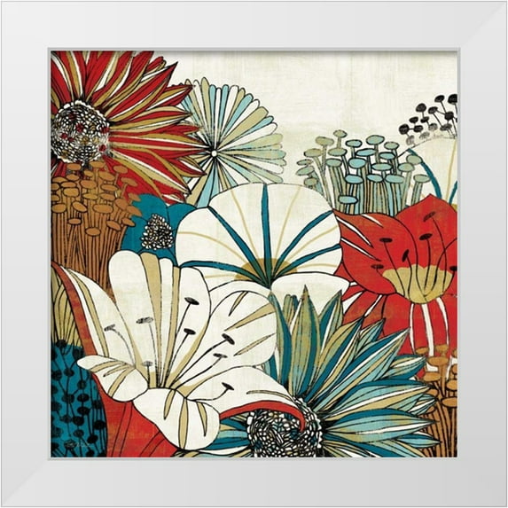 Mullan, Michael 26x26 White Modern Wood Framed Museum Art Print Titled - Contemporary Garden I