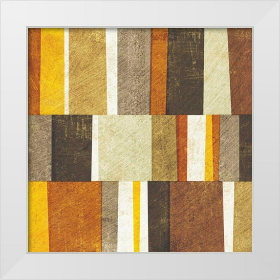Mullan, Michael 26x26 White Modern Wood Framed Museum Art Print Titled - Neutral and Spice Abstract