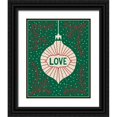 thumbnail image 1 of Mullan, Michael 26x32 Black Ornate Wood Framed with Double Matting Museum Art Print Titled - Jolly Holiday Ornaments Love, 1 of 4