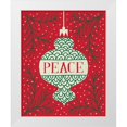 thumbnail image 1 of Mullan, Michael 26x32 White Modern Wood Framed Museum Art Print Titled - Jolly Holiday Ornaments Peace, 1 of 4