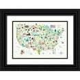 thumbnail image 1 of Mullan, Michael 32x23 Black Ornate Wood Framed with Double Matting Museum Art Print Titled - Illustrated USA, 1 of 4