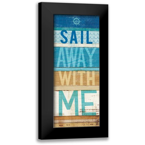 Mullan, Michael 8x14 Black Modern Framed Museum Art Print Titled - Beachscape Inspiration III