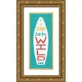 thumbnail image 1 of Mullan, Michael 8x14 Gold Ornate Wood Framed with Double Matting Museum Art Print Titled - Beach Bums Surf Board I, 1 of 4