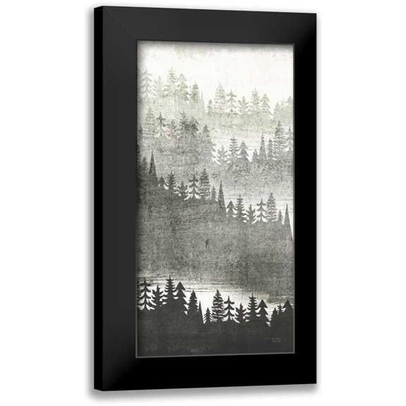 Mullan, Michael 9x14 Black Modern Framed Museum Art Print Titled - Mountainscape Silver Panel I