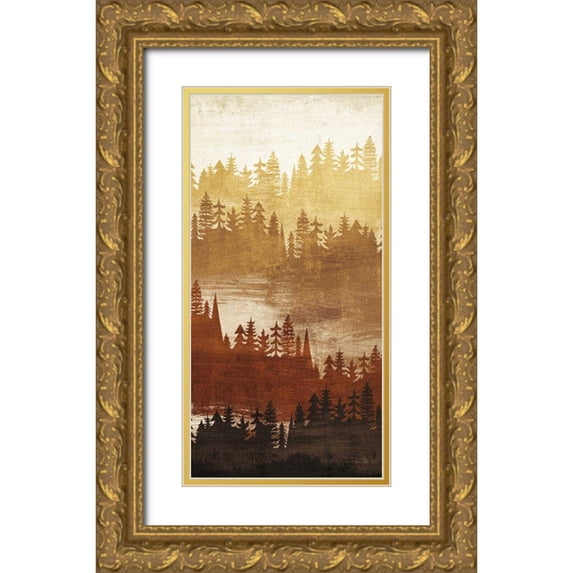 Mullan, Michael 9x14 Gold Ornate Wood Framed with Double Matting Museum Art Print Titled - Mountainscape Spice Panel II