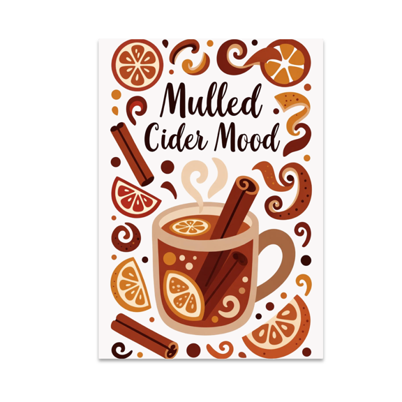 Mulled Cider Aroma Art - Autumn Decor Enthusiast - 13x19 Poster Print