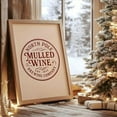 thumbnail image 1 of Mulled Wine Poster, Bar Poster, Retro Winter Poster, Winter Kitchen Poster, Winter Typography Poster, Stretched Canvas Size 12x18, 1 of 4