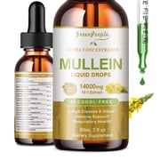 Mullein Drops for Lungs - Mullein Leaf Extract for Lungs Cleanse Support - Free Respiratory Supplement - 2FL Oz