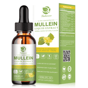 Mullein Drops for Lungs 300,000‬mg - Mullein Leaf Extract for Lungs Detox and Respiratory Lung Health - with Chlorophyll, Elderberry,Natural Herbal Supplement for Respiratory, Immune,2 oz