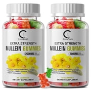 Mullein Gummies - Mullein Leaf Dietary Supplement for Respiratory System, Digestive Support, Immune Booster - Mullein Leaf Extract - 2000mg, 120 Chewsn