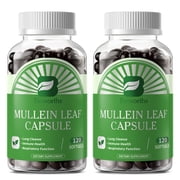 Mullein Leaf Capsules - Organic Mullein Leaf Extract for Lung - 450mg 240 Vegan Caps