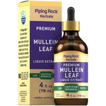 Mullein Leaf Extract Tincture | 4 fl oz | Non GMO, Gluten Free | By Piping Rock