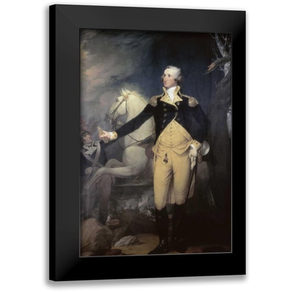 Muller, Robert 13x18 Black Modern Framed Museum Art Print Titled - Portrait of General George Washington