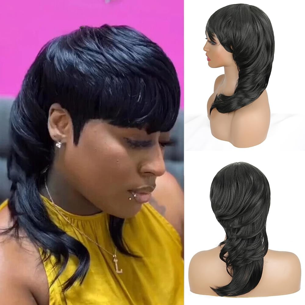 Vivid Black Mullet Wig Wallpaper for Mobile Vivid Black Mullet Wig Wallpaper for Mobile