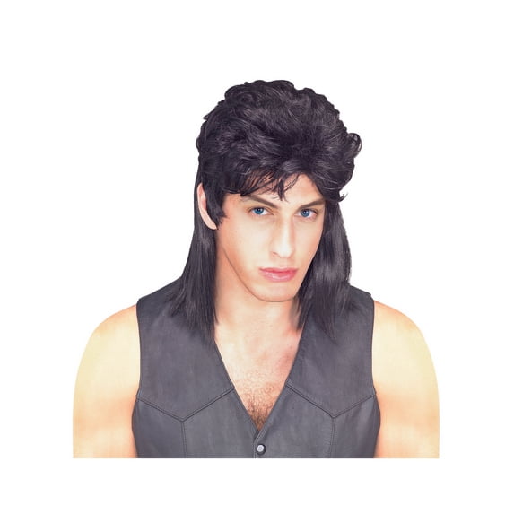 Black Mullet Wig