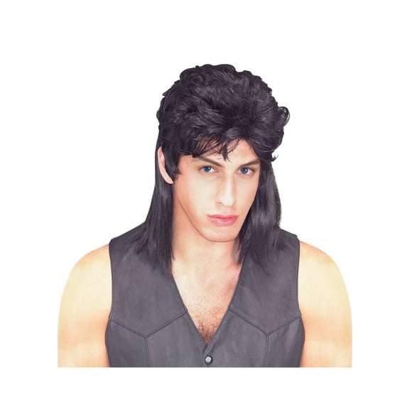 Black Mullet Wig