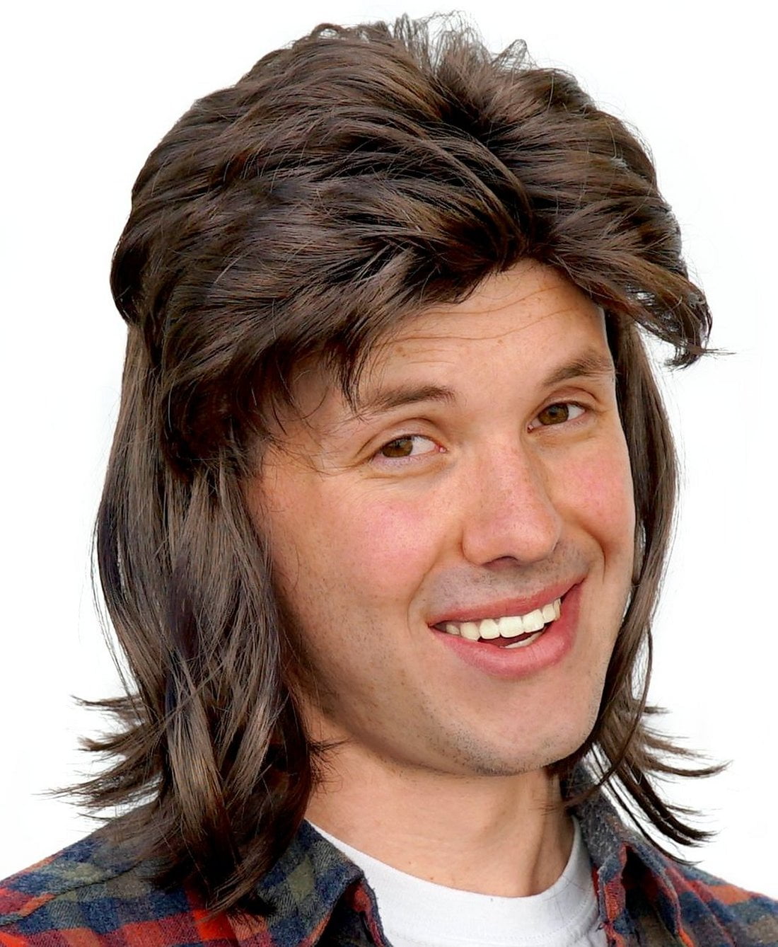 80's Brown Mullet Wig 80's Brown Mullet Wig