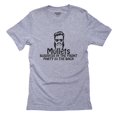 thumbnail image 1 of Mullets Business In The Front Party In The Back Men's Grey T-Shirt, 1 of 2