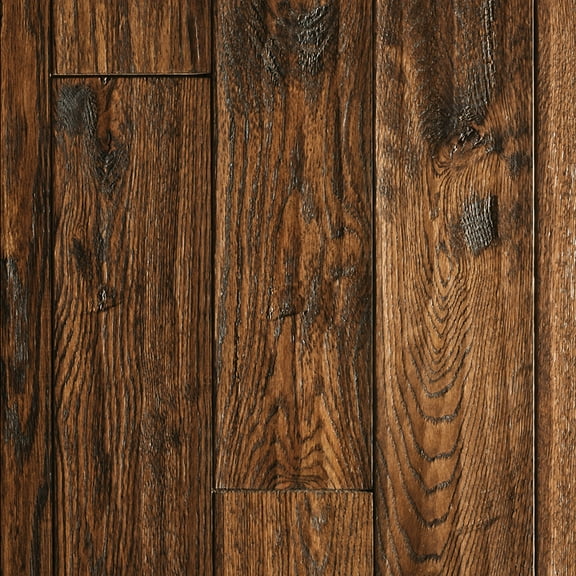 Mullican 235-Ch-Oa-5-M Chatelaine 5" Wide Handscraped Solid Oak Hardwood Flooring - Worn