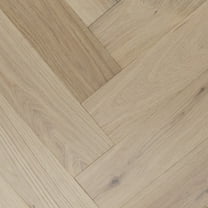 Mullican 25945 Castillian Herringbone 4.92" Wide Wire Brushed Engineered European White