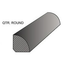 Mullican 26496 78" X 1" Engineered Hardwood Nail Down Hardwood Flooring Quarter Round -