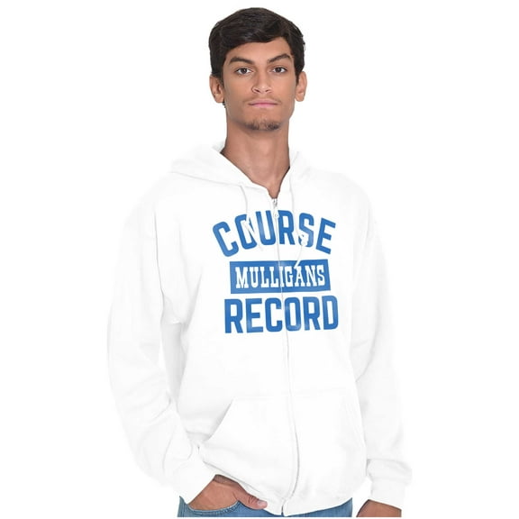 Mulligan Record Funny Golfer Golfing Zip Up Hoodie Men's Women's Brisco Brands X