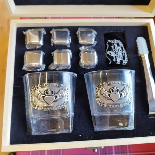 Mullingar Pewter Claddagh Plain Glass Set