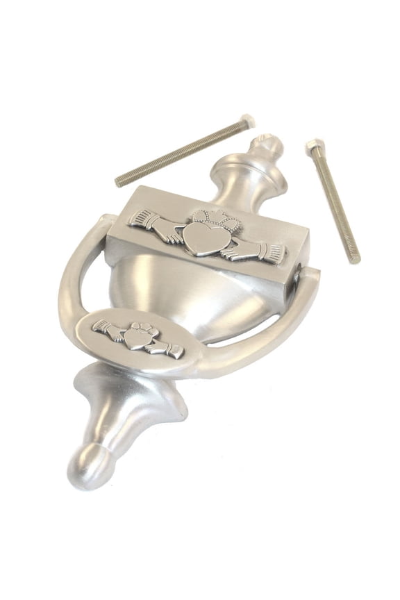 Door Knocker with Wooden Base Claddagh Design 7" High