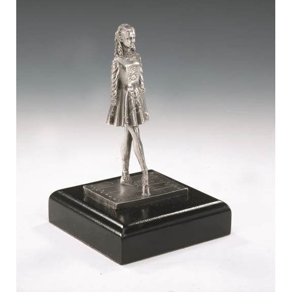 Mullingar Pewter Irish Dancer Pewter Award Dance Trophy Participation Awards Handmade in Ireland Silver Finish 6.5'' Tall
