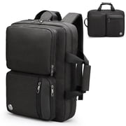 Swissdigital Design Mult-function Backpack for Men and Women, School Backpack for Teenager,17L Laptop Bookbag for Business Work College Travel Trip,Black, SD8536-01