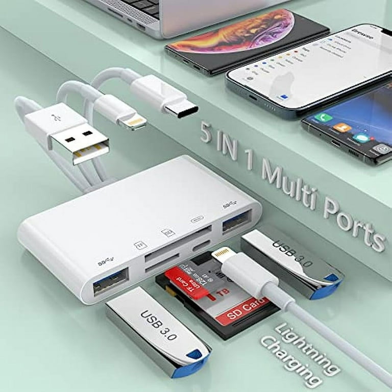 Sd/Micro SD Card Reader for Iphone/Ipad/Android/Mac/Computer/Camera,Portable  Mem
