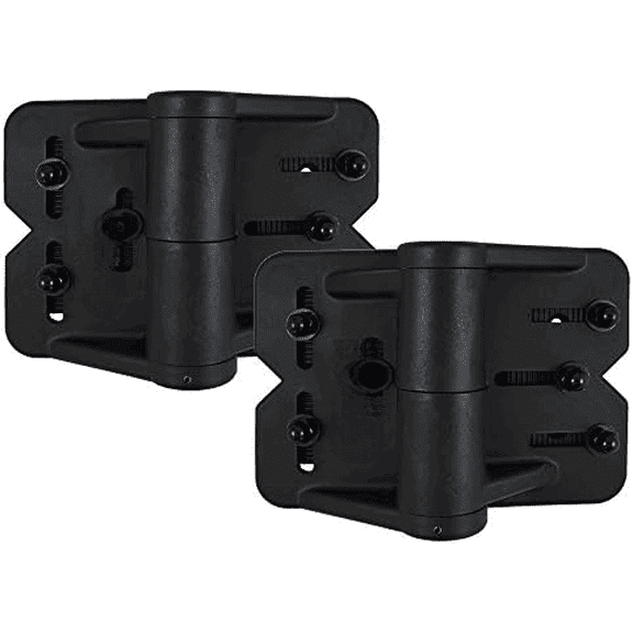 Multi-Adjustable Heavy Duty Gate Hinges  Nylon Polymer Self-Closing Gate Hardware, Made for Easy Installation on Wood, Metal & Vinyl Gates up to 150 Pounds (Pack of 2)$$Tools & Hardware Other