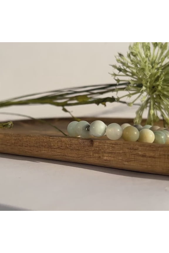 Multi-Amazonite Bracelet Mini | Stone Beads Bracelet | Focus on Heart Chakra | Stunning Gem Patterns Tones | I am healing at my own pace. Multi-Amazonite is thehopeful stone. It promotes ha