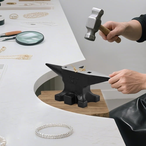 Multi-Angle Anvil, 30lb Cast Steel Anvil, 55HRC, Blacksmith's Forging Tools and Equipment, Sturdy Multi-Angle Anvil for Jeweler's, Metal Blacksmith's Tools